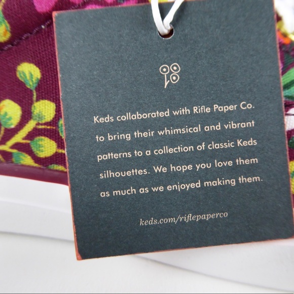 Keds Rifle Paper Co. Floral Sneakers NIB Blossoms - Picture 4 of 8